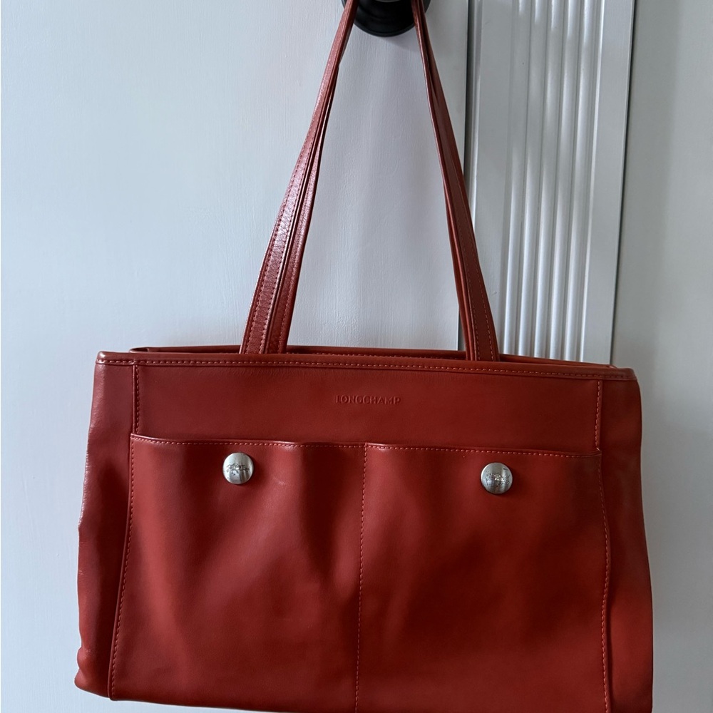 Longchamp Brick Red Tote Bag